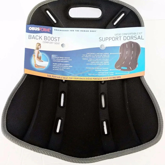 ObusForme Homedics Seat Back Boost  Posture Seat Dorsal Health New - Picture 1 of 6